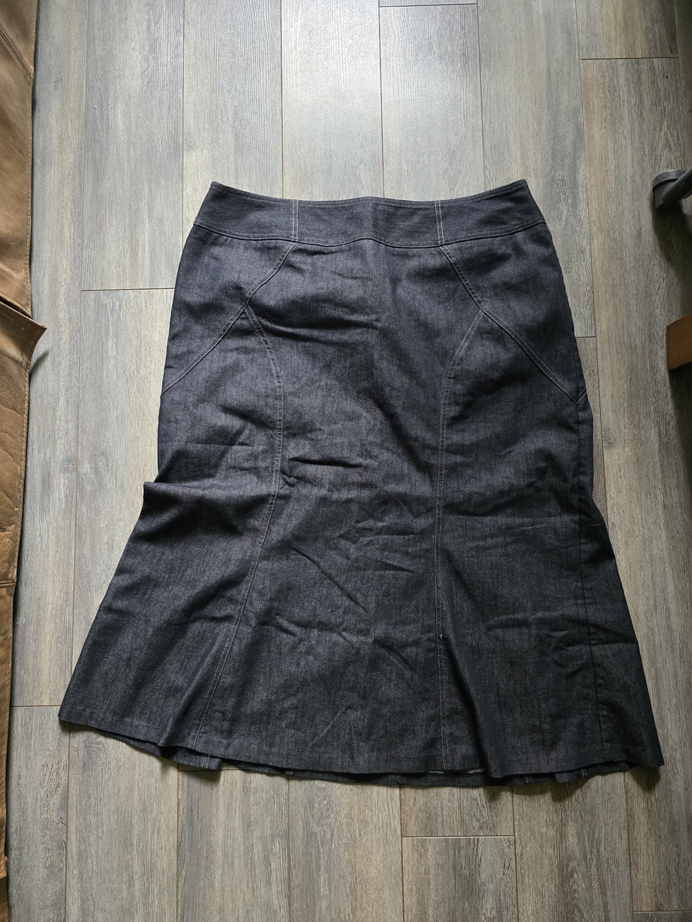 Women's Dark Indigo Denim Maxi Skirt